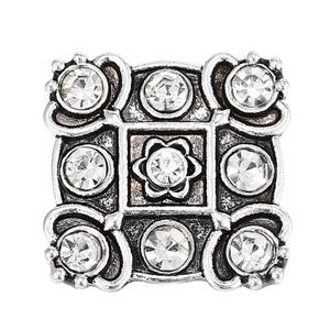 Square Snap for Snap Jewelry Clear Crystals New